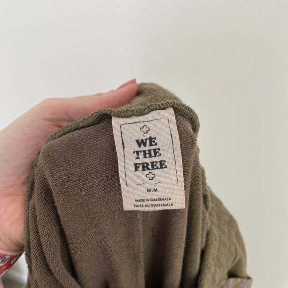 Free People We The Free Army Green Paisley Joggers Size Medium - Picture 3 of 7